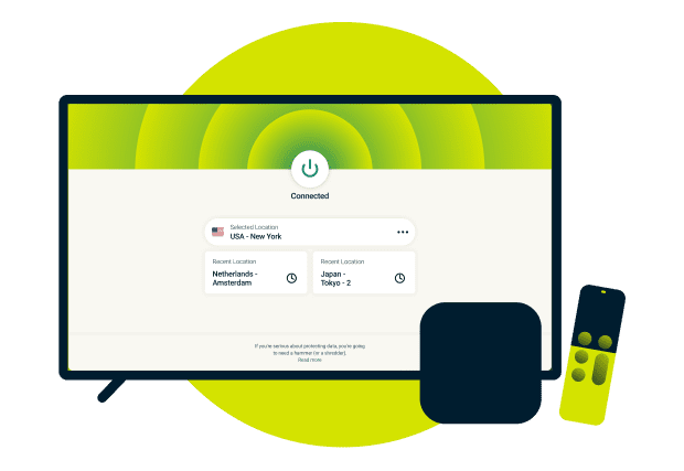Log ind på ExpressVPN Log ind på din VPN-app til Apple TV med dine ExpressVPN-loginoplysninger. Opret forbindelse til en server på din ønsked...